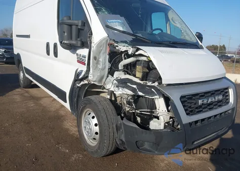 2021 Ram Promaster 2500 High Roof 159 Wb from USA, damaged, VIN 3C6LRVDG8ME513122